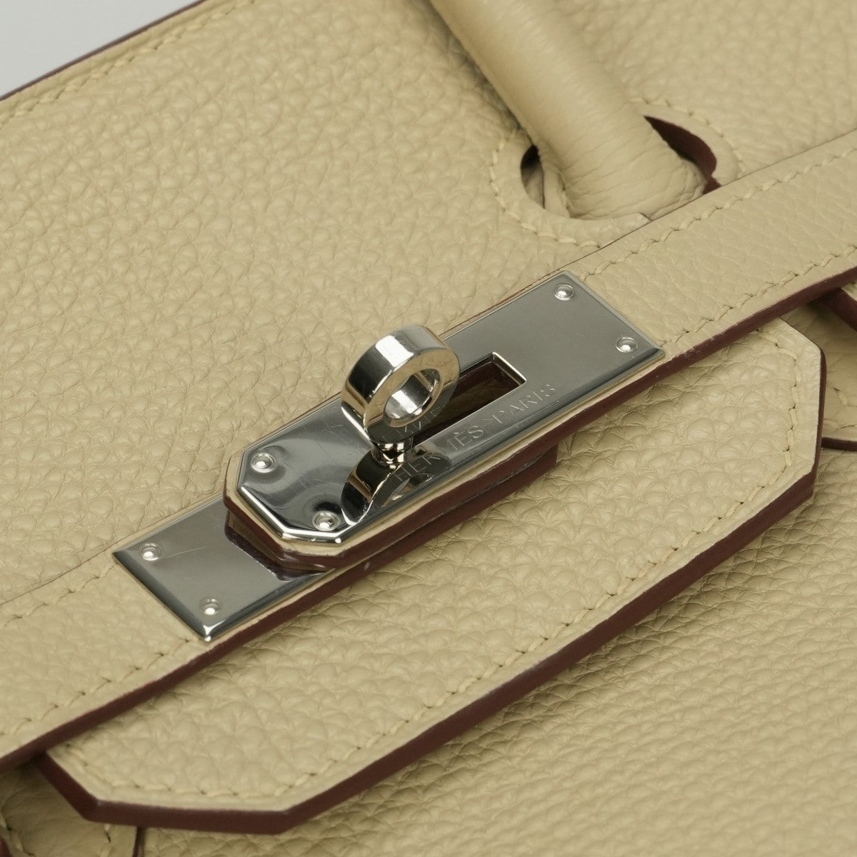 HERMES 爱马仕 Birkin 35 Birkin 35 Bag 托特包 Taurillon Clemence Parchemin Parchemin 米色 银色五金 手提包