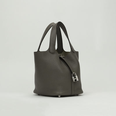 エルメス HERMES ピコタンロックPM ピコタンロック PM バッグ トートバッグ トリヨンクレマンス エタン Etain グレー gray シルバー金具