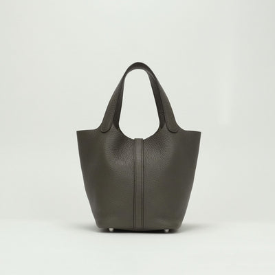 エルメス HERMES ピコタンロックPM ピコタンロック PM バッグ トートバッグ トリヨンクレマンス エタン Etain グレー gray シルバー金具