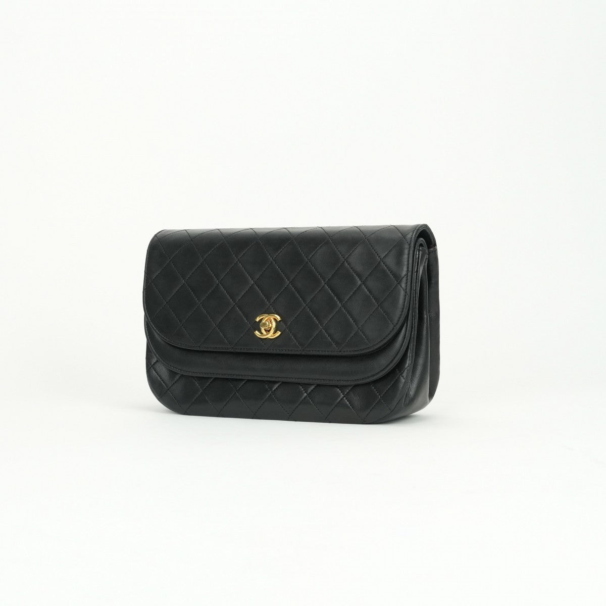 CHANEL 샤넬 Matelass? 가방 숄더백 램스 피부 검은 색 금 금속 피팅 CHANEL Matelass? Double flap 코코 마크