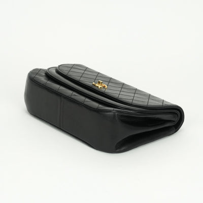 CHANEL 샤넬 Matelass? 가방 숄더백 램스 피부 검은 색 금 금속 피팅 CHANEL Matelass? Double flap 코코 마크