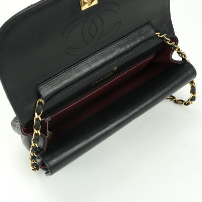 CHANEL 샤넬 Matelass? 가방 숄더백 램스 피부 검은 색 금 금속 피팅 CHANEL Matelass? Double flap 코코 마크