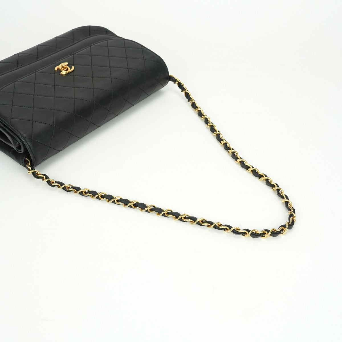 CHANEL 샤넬 Matelass? 가방 숄더백 램스 피부 검은 색 금 금속 피팅 CHANEL Matelass? Double flap 코코 마크