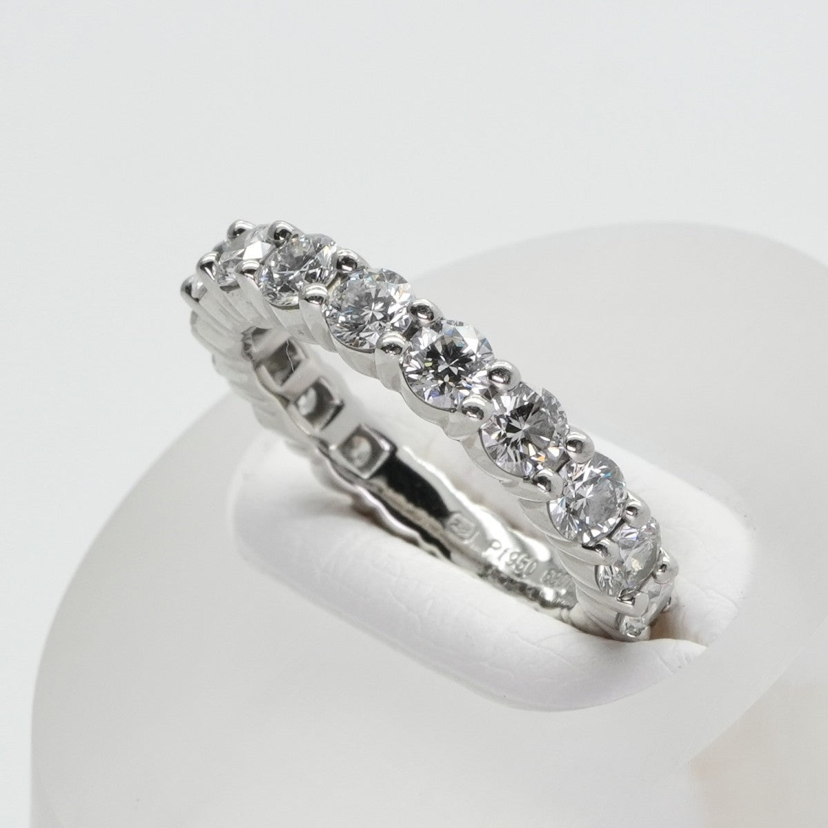 HARRY WINSTON HARRY WINSTON Round Cut Prong Set Ring Round Cut Prong Set Ring Classic Diamond Band Ring Ring Pt950 Silver Full Eternity Ring Platinum Diamond