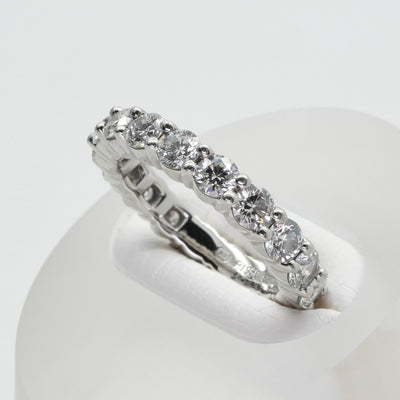 HARRY WINSTON HARRY WINSTON Round Cut Prong Set Ring Round Cut Prong Set Ring Classic Diamond Band Ring Ring Pt950 Silver Full Eternity Ring Platinum Diamond