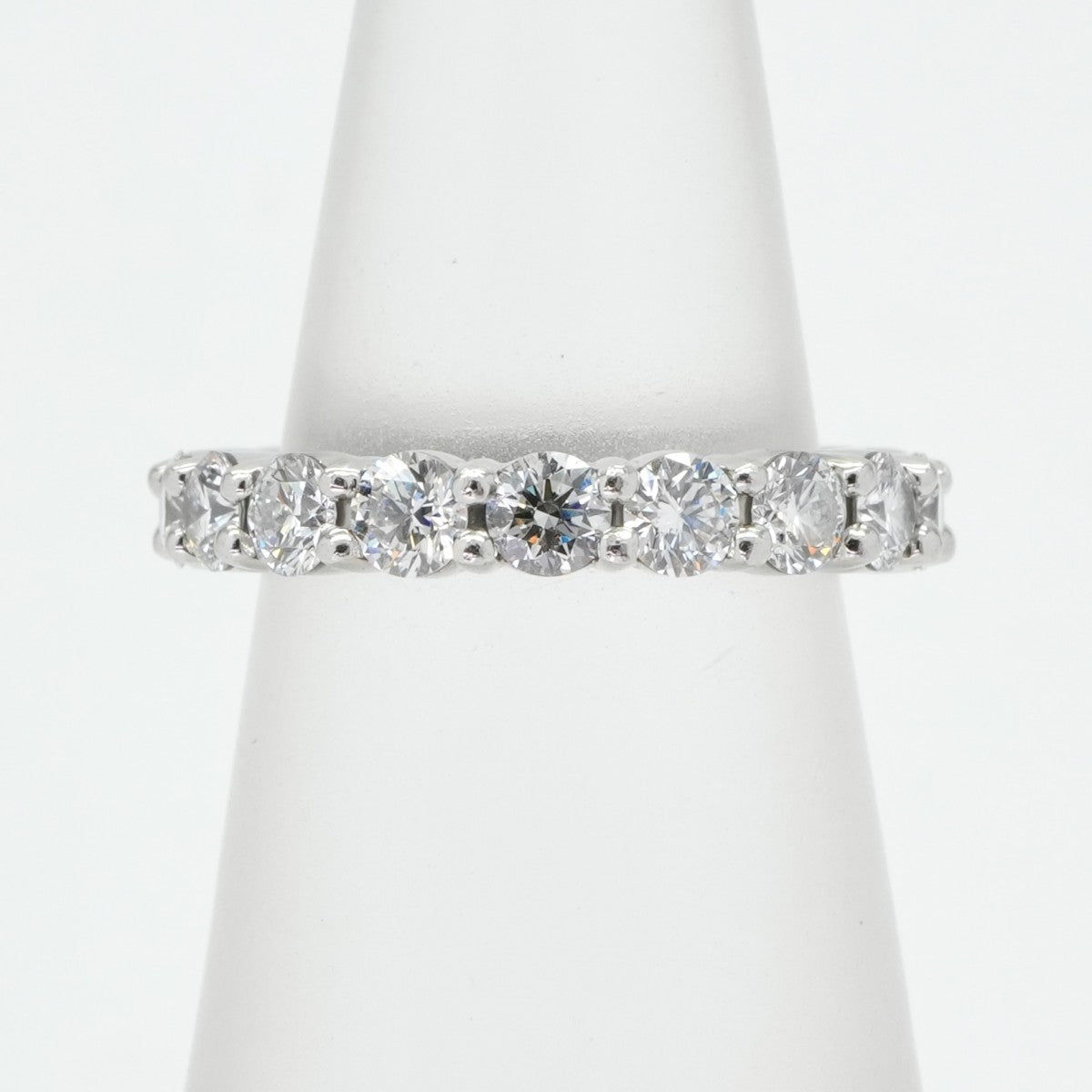 HARRY WINSTON HARRY WINSTON Round Cut Prong Set Ring Round Cut Prong Set Ring Classic Diamond Band Ring Ring Pt950 Silver Full Eternity Ring Platinum Diamond