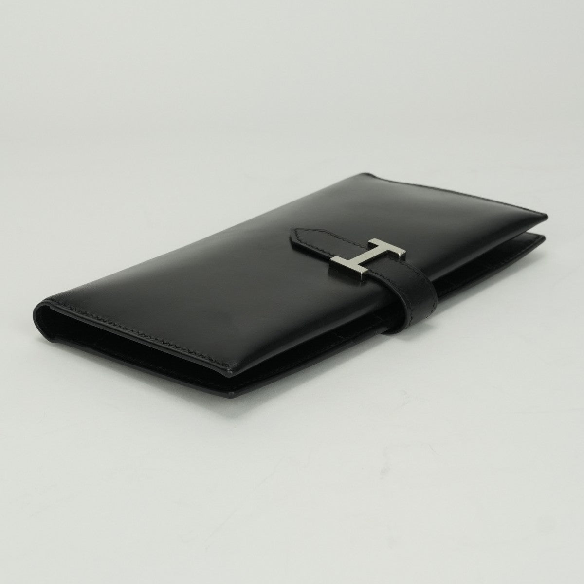 エルメス HERMES ベアンクラシック ベアン クラシック 財布 長財布 ロングウォレット ボックスカーフ ノワール ブラック BLACK 黒 シルバー金具