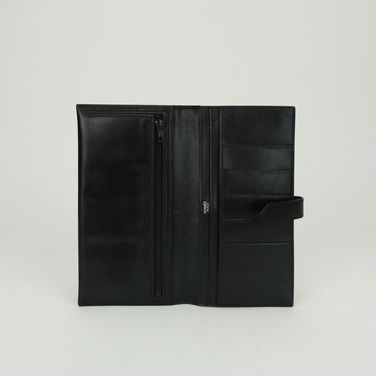 エルメス HERMES ベアンクラシック ベアン クラシック 財布 長財布 ロングウォレット ボックスカーフ ノワール ブラック BLACK 黒 シルバー金具