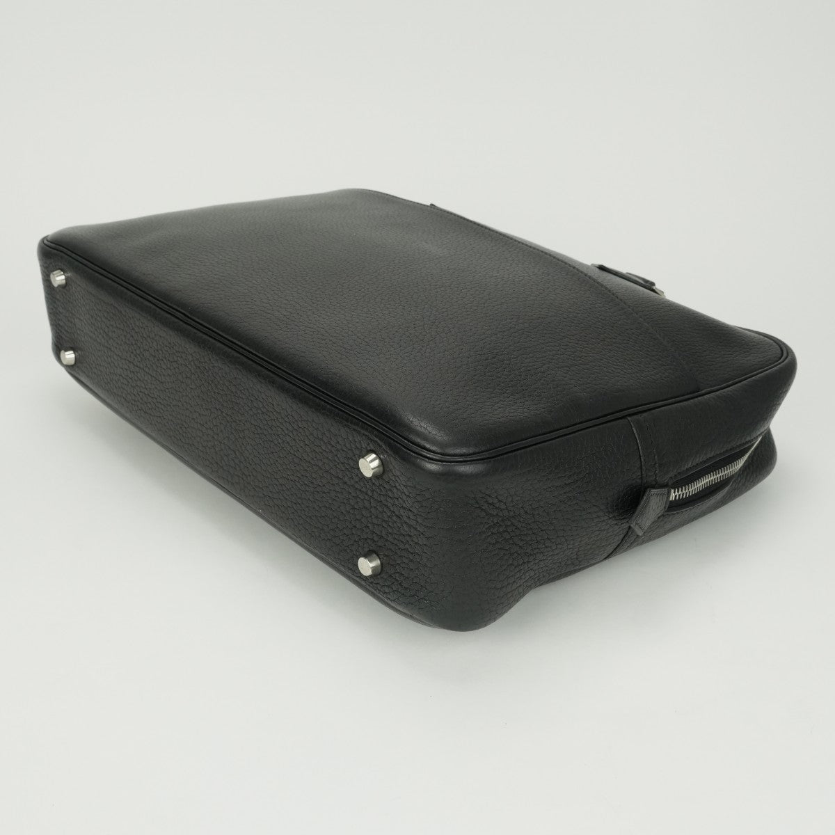 HERMES HERMES Plume dog 38 Plume dog 38 Bag Business Bag Briefcase Togo Noir Black Silver Hardware
