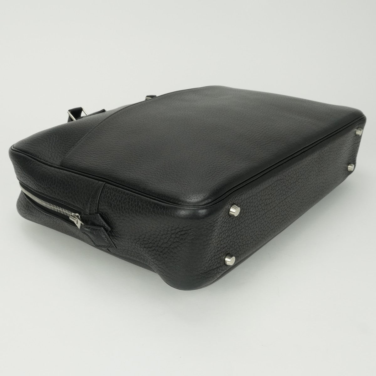 HERMES HERMES Plume dog 38 Plume dog 38 Bag Business Bag Briefcase Togo Noir Black Silver Hardware