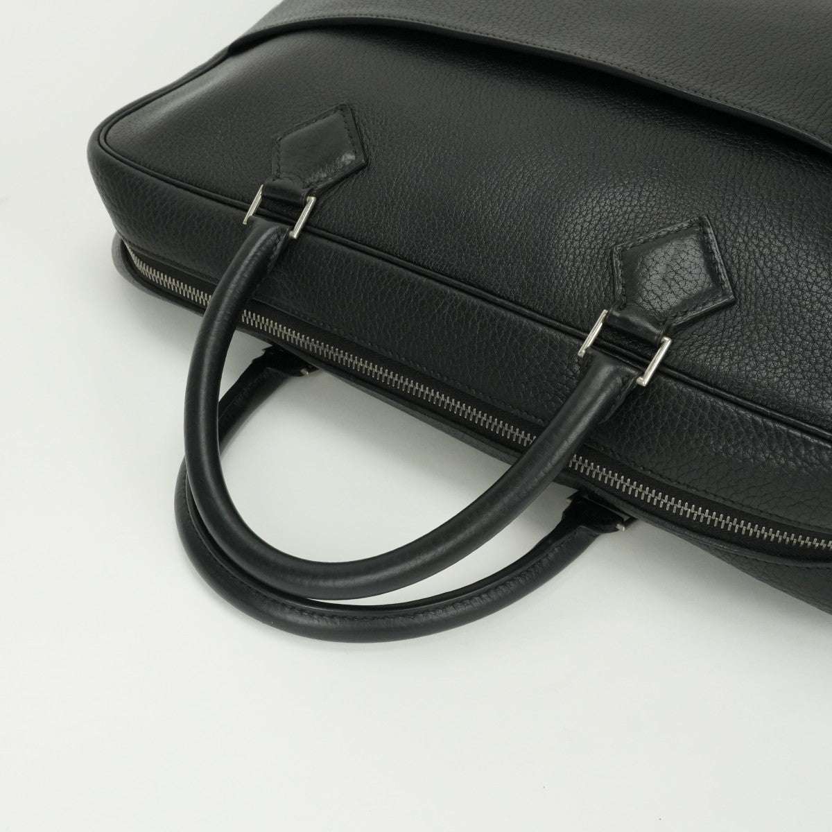 HERMES HERMES Plume dog 38 Plume dog 38 Bag Business Bag Briefcase Togo Noir Black Silver Hardware