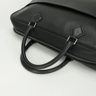 HERMES HERMES Plume dog 38 Plume dog 38 Bag Business Bag Briefcase Togo Noir Black Silver Hardware