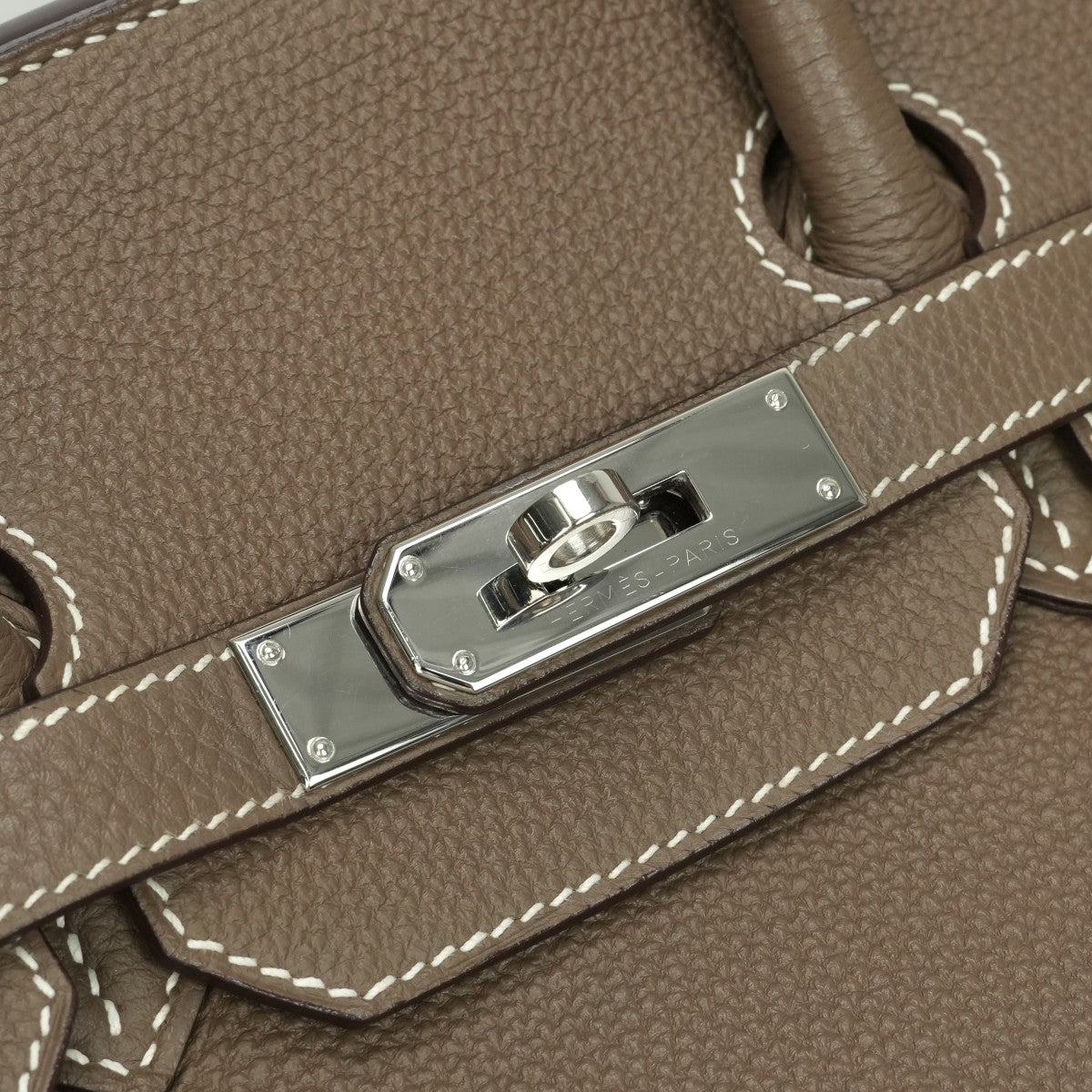 HERMES HERMES Birkin 35 Birkin 35 Bag Tote Bag Togo Etoupe Etoupe Gray Silver Metal HandbagBirkinEtoop