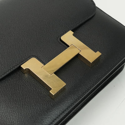 HERMES HERMES Constance 3 24 Constance Bag Shoulder Bag Epson Noir Noir Black Black Gold Hardware Vaugh Epson