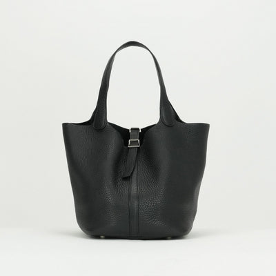 エルメス HERMES ピコタンMM ピコタン MM ピコタン22 バッグ トートバッグ トリヨンクレマンス ノワール ブラック 黒 シルバー金具 ハンドバッグ