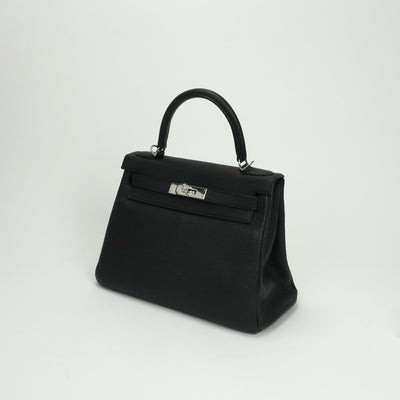 エルメス HERMES ケリー28 ケリー 28 バッグ トートバッグ ショルダーバッグ トゴ ノワール　noir ブラック Black 黒 シルバー金具