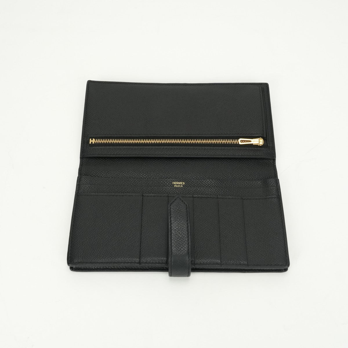 エルメス HERMES ベアンスフレ ベアン スフレ 財布 長財布 ロングウォレット エプソン ノワール ブラック 黒 ゴールド金具 ヴォーエプソン