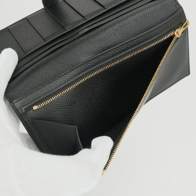 エルメス HERMES ベアンスフレ ベアン スフレ 財布 長財布 ロングウォレット エプソン ノワール ブラック 黒 ゴールド金具 ヴォーエプソン