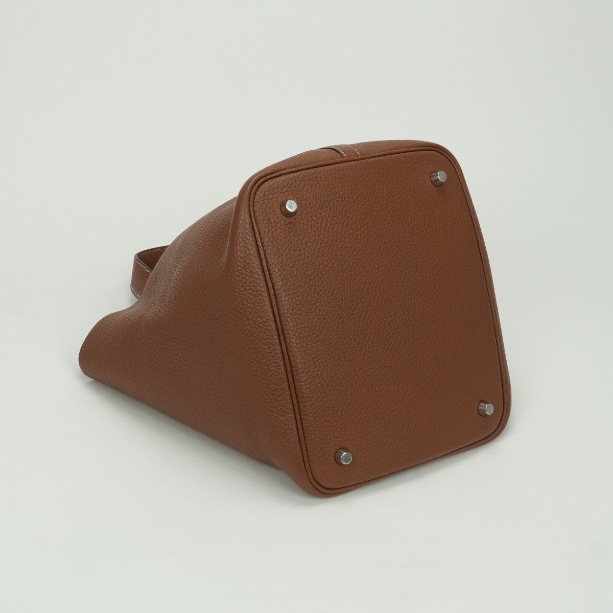 HERMES HERMES Picotin lock MM Picotin lock MM Picotin lock 22 Bag Tote Bag Taurillon Clemence Gold Gold Brown Brown Silver Hardware Handbag Picotin Picotin MM