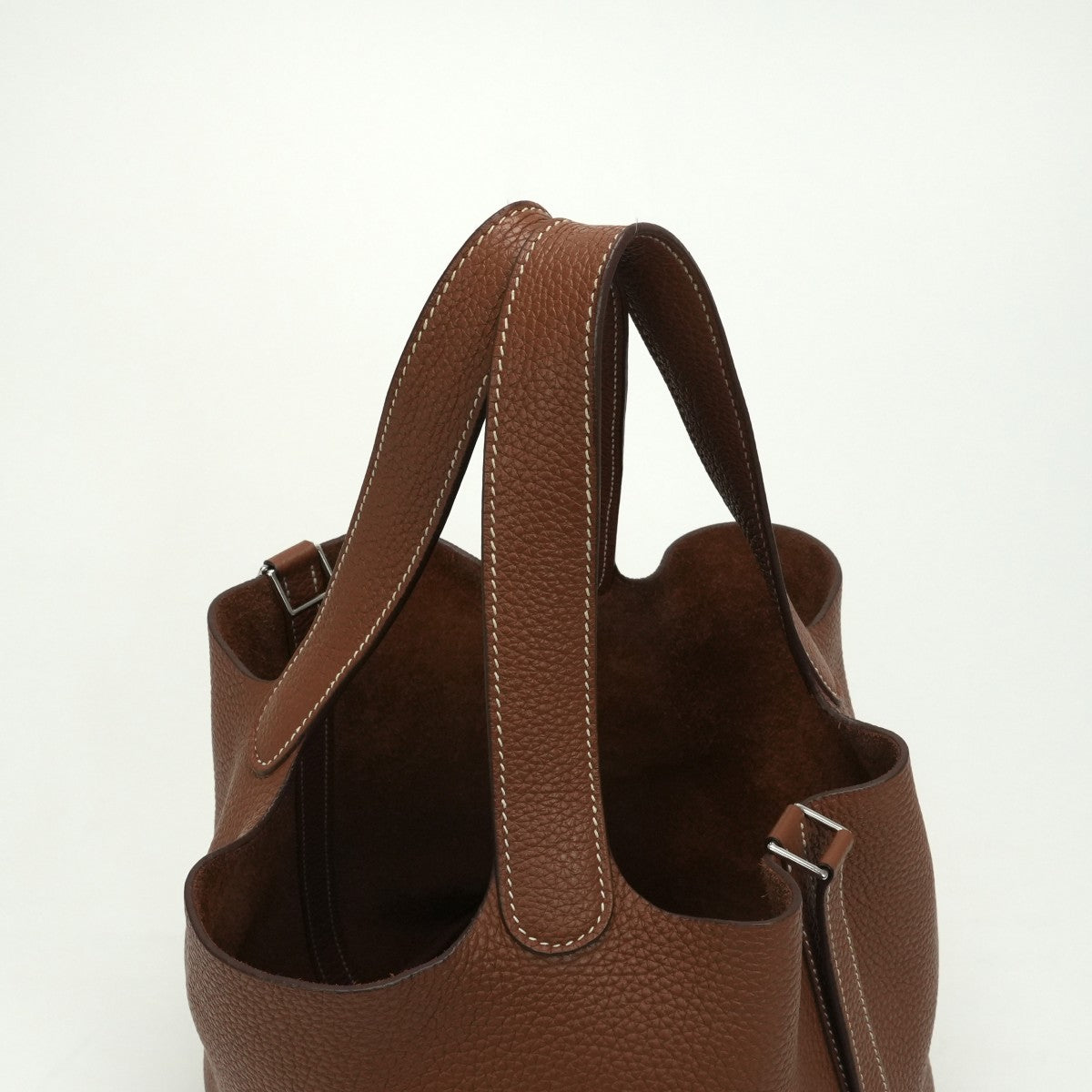 HERMES HERMES Picotin lock MM Picotin lock MM Picotin lock 22 Bag Tote Bag Taurillon Clemence Gold Gold Brown Brown Silver Hardware Handbag Picotin Picotin MM