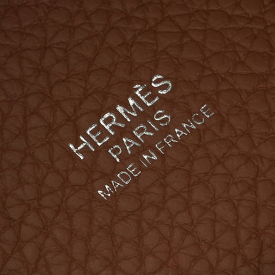 HERMES HERMES Picotin lock MM Picotin lock MM Picotin lock 22 Bag Tote Bag Taurillon Clemence Gold Gold Brown Brown Silver Hardware Handbag Picotin Picotin MM