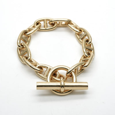 HERMES HERMES Chaine d'Ancre Bracelet Bangle Cuff 750 Yellow Gold YG Gold Vintage GM Margiela Period 12-panel K18