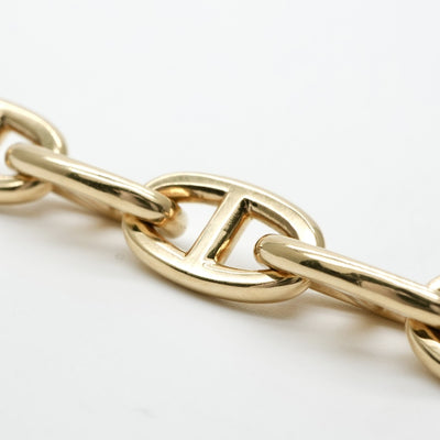 HERMES HERMES Chaine d'Ancre Bracelet Bangle Cuff 750 Yellow Gold YG Gold Vintage GM Margiela Period 12-panel K18