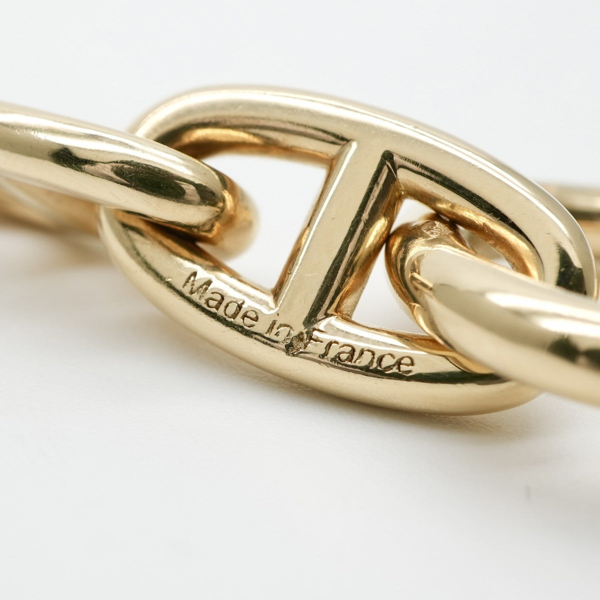 HERMES HERMES Chaine d'Ancre Bracelet Bangle Cuff 750 Yellow Gold YG Gold Vintage GM Margiela Period 12-panel K18