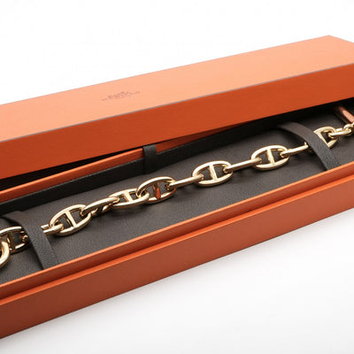HERMES HERMES Chaine d'Ancre Bracelet Bangle Cuff 750 Yellow Gold YG Gold Vintage GM Margiela Period 12-panel K18