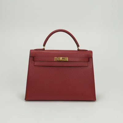 エルメス HERMES ケリー32 ケリー 32 バッグ トートバッグ ショルダーバッグ アルデンヌ ルージュヴィフ Rougevif レッド Red 赤 ゴールド金具 ハンドバッグ 2WAYバッグ