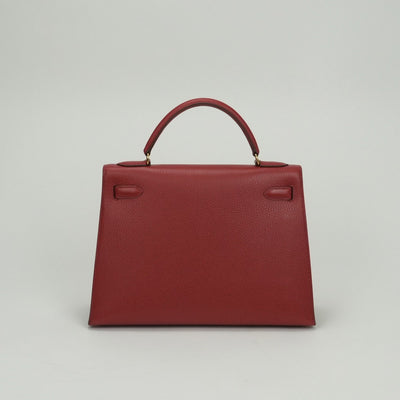 エルメス HERMES ケリー32 ケリー 32 バッグ トートバッグ ショルダーバッグ アルデンヌ ルージュヴィフ Rougevif レッド Red 赤 ゴールド金具 ハンドバッグ 2WAYバッグ