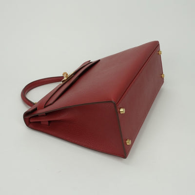 エルメス HERMES ケリー32 ケリー 32 バッグ トートバッグ ショルダーバッグ アルデンヌ ルージュヴィフ Rougevif レッド Red 赤 ゴールド金具 ハンドバッグ 2WAYバッグ