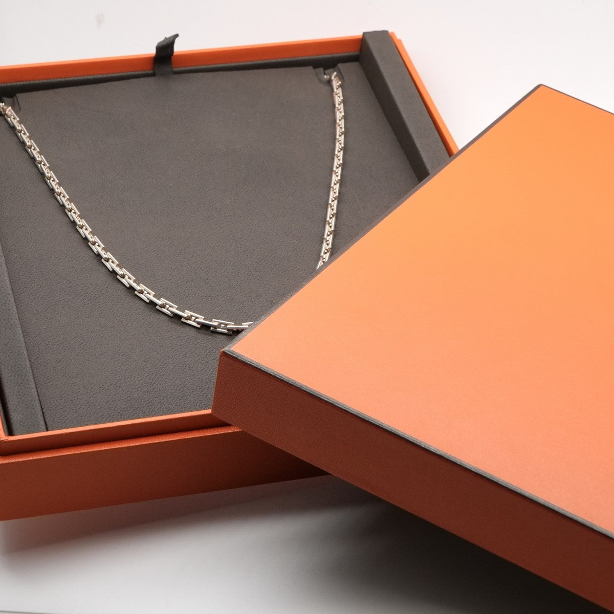 HERMES HERMES HERCULES HERCULES项链吊坠Choker AG925 Silver Silver稀有稀有