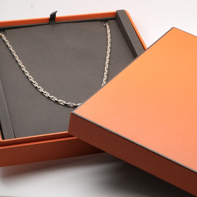 HERMES HERMES HERCULES HERCULES项链吊坠Choker AG925 Silver Silver稀有稀有