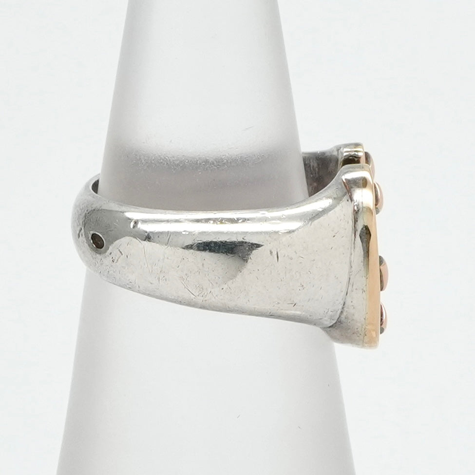 エルメス　925 750k18ホースシューリング48 ヴィンテージ　ブレス エルメス 925 750k18ホースシューリング48 ヴィンテージ ブレス