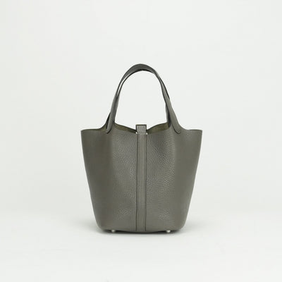 エルメス HERMES ピコタンロックPM ピコタンロック PM ピコタンPM ピコタンロック18 バッグ トートバッグ トリヨンクレマンス エタン Etain グレー gray シルバー金具 エルメス ピコタン ピコタンロック トリヨン