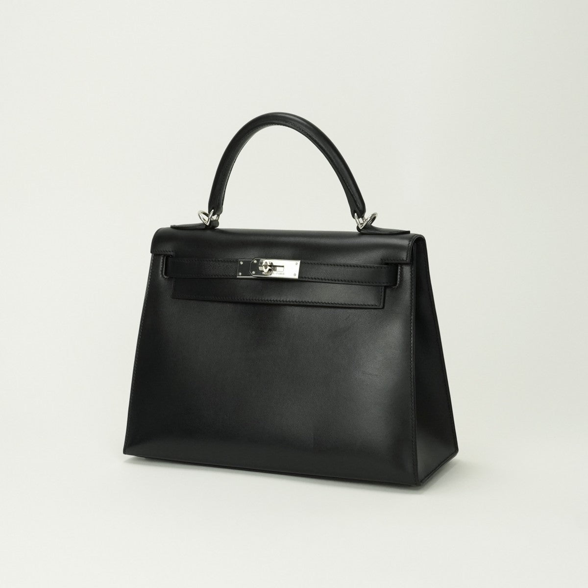 エルメス HERMES ケリー28 ケリー 28 バッグ トートバッグ ショルダーバッグ ボックスカーフ ノワール ブラック 黒 シルバー金具 ハンドバッグ V字金具 新型金具 KELLY