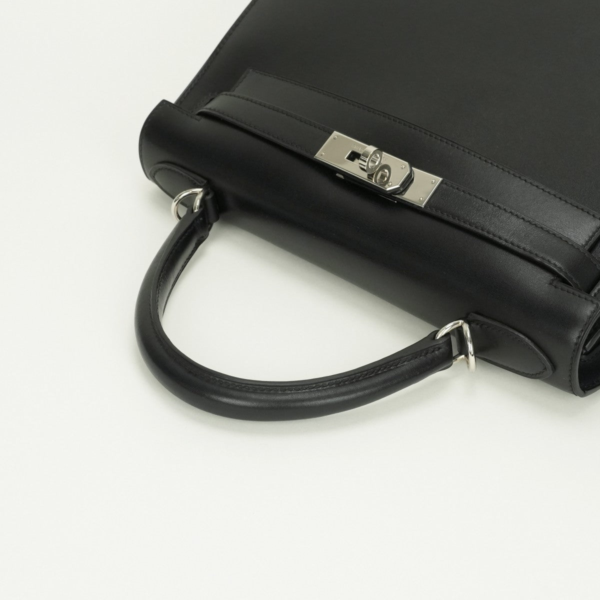 エルメス HERMES ケリー28 ケリー 28 バッグ トートバッグ ショルダーバッグ ボックスカーフ ノワール ブラック 黒 シルバー金具 ハンドバッグ V字金具 新型金具 KELLY