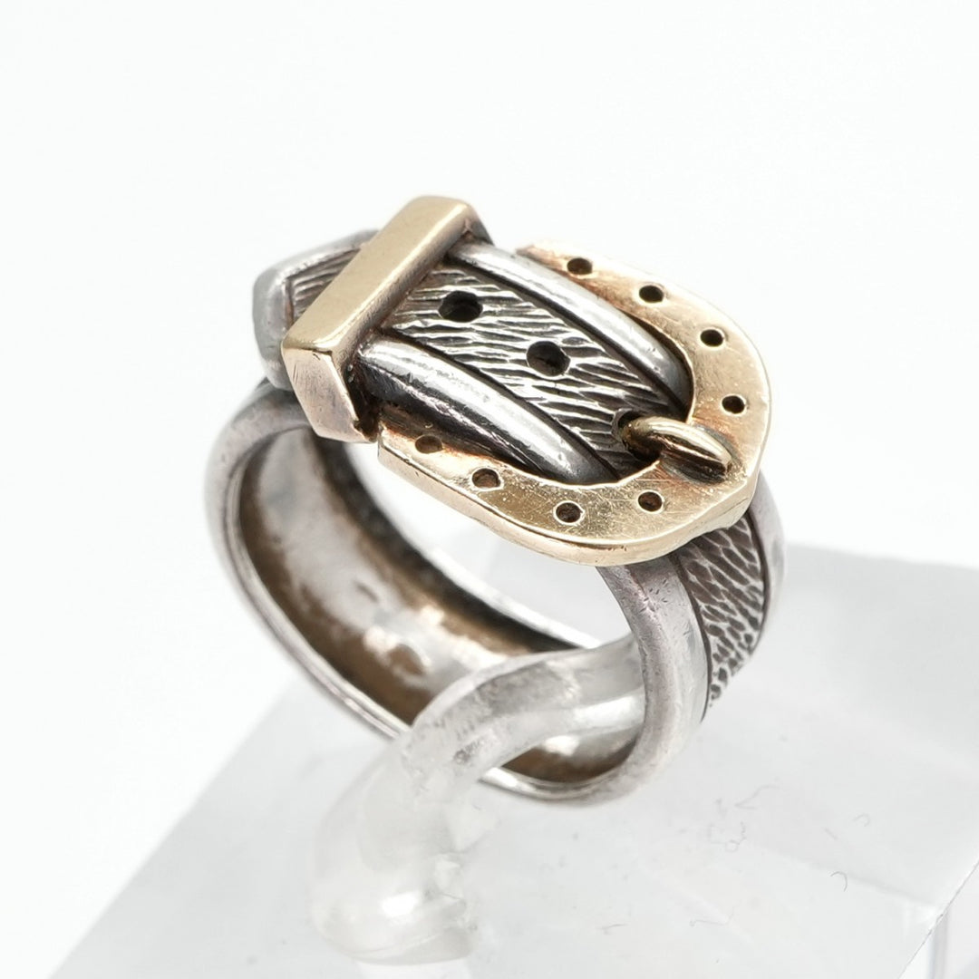 エルメス　ヴィンテージ　ホースシュー　ベルト　リング　コンビ　925/750 楽天市場】【美品】HERMES エルメス ホースシュー リング 指輪