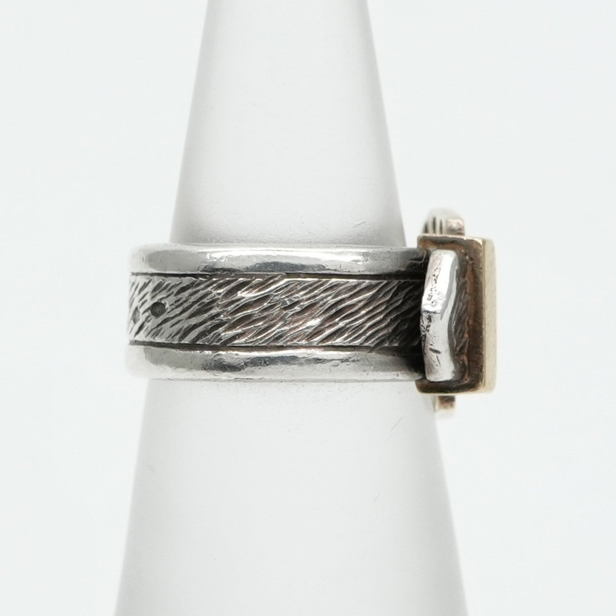 HERMES HERMES Ring 750/925 Silver Vintage Belt Horseshoe Combi