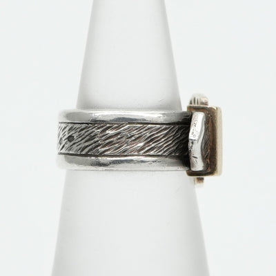 HERMES HERMES Ring 750/925 Silver Vintage Belt Horseshoe Combi