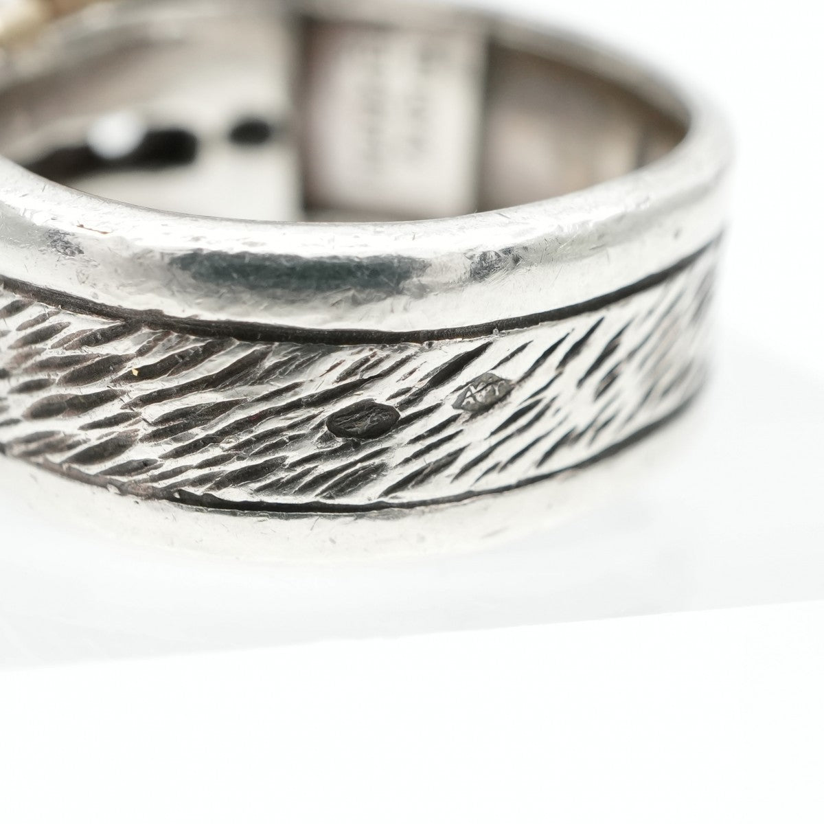 HERMES HERMES Ring 750/925 Silver Vintage Belt Horseshoe Combi