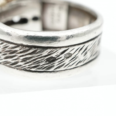 HERMES HERMES Ring 750/925 Silver Vintage Belt Horseshoe Combi