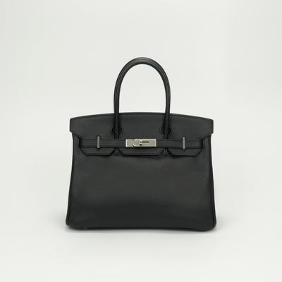 エルメス HERMES バーキン30 バーキン 30 バッグ トートバッグ ヴァッシュリエジェ ノワール noir ブラック Black 黒 シルバー金具 ハンドバッグ アルデンヌ