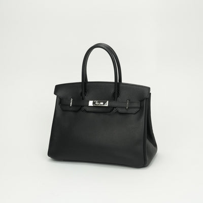 エルメス HERMES バーキン30 バーキン 30 バッグ トートバッグ ヴァッシュリエジェ ノワール noir ブラック Black 黒 シルバー金具 ハンドバッグ アルデンヌ