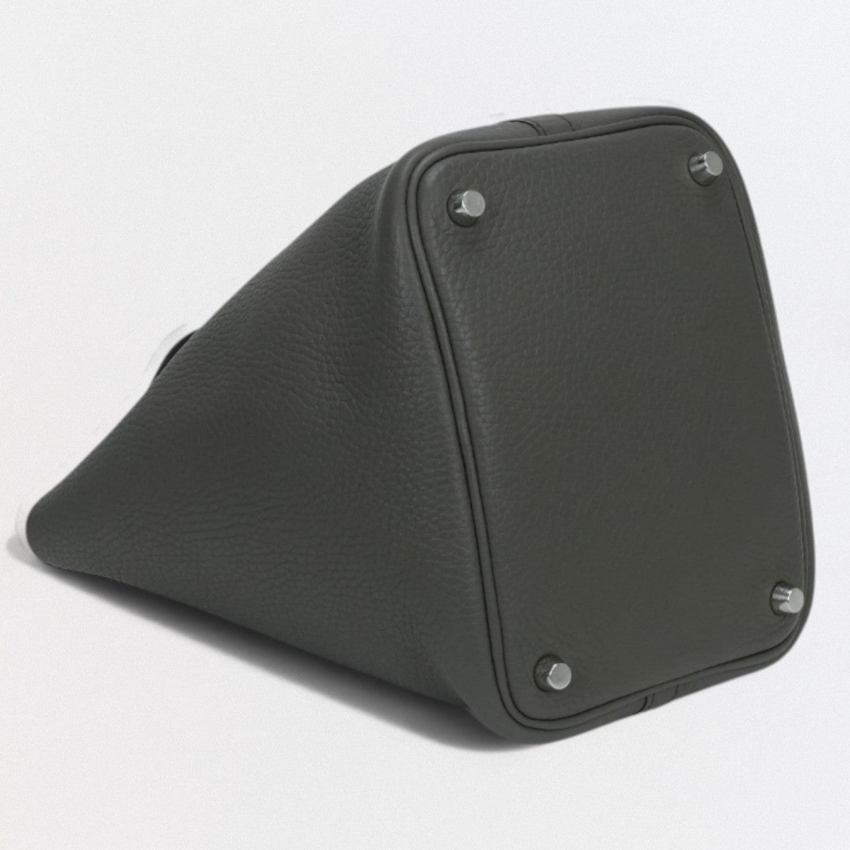 HERMES 爱马仕 Picotin lock MM Picotin lock MM Picotin lock 22 包袋 托特包 Taurillon Clemence Etain 灰色 灰色 银色五金 手提包 Picotin MM Picotin 22