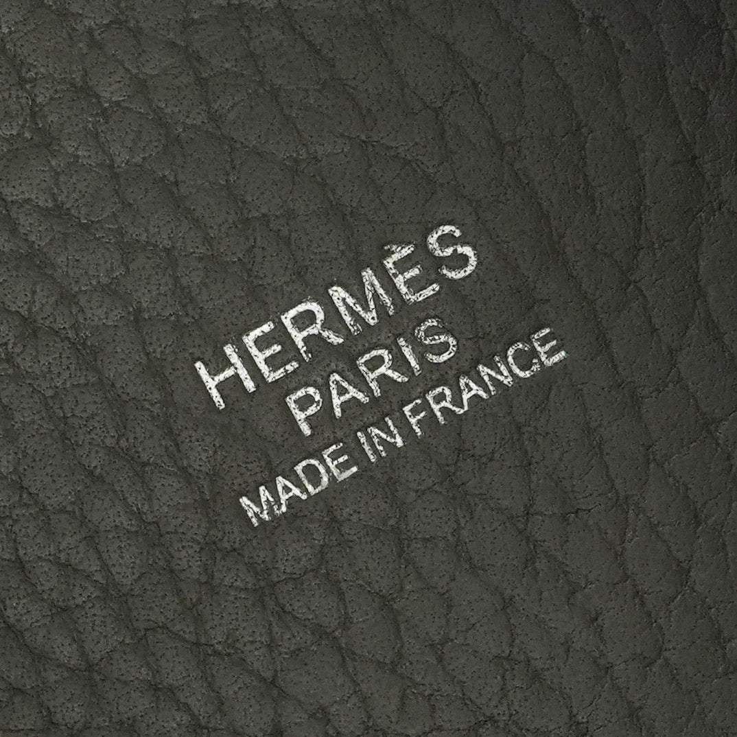 HERMES 爱马仕 Picotin lock MM Picotin lock MM Picotin lock 22 包袋 托特包 Taurillon Clemence Etain 灰色 灰色 银色五金 手提包 Picotin MM Picotin 22