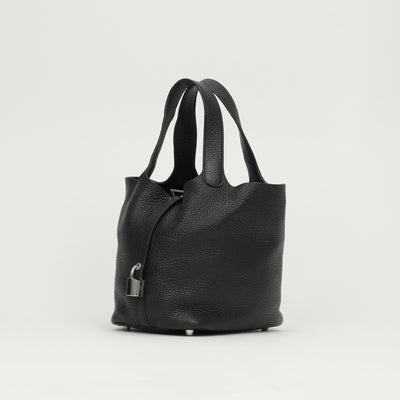 エルメス HERMES ピコタンロックPM ピコタンロック PM ピコタンPM ピコタンロック18 バッグ トートバッグ トリヨンクレマンス ノワール ブラック 黒 シルバー金具 ハンドバッグ