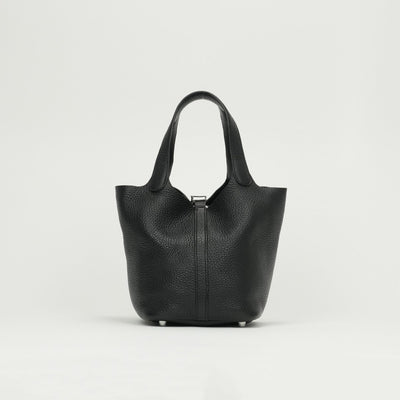 エルメス HERMES ピコタンロックPM ピコタンロック PM ピコタンPM ピコタンロック18 バッグ トートバッグ トリヨンクレマンス ノワール ブラック 黒 シルバー金具 ハンドバッグ