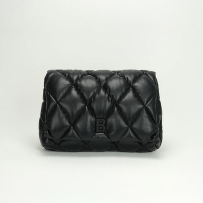 バレンシアガ BALENCIAGA TOUCH PUFFY キルティング バッグ クラッチバッグ セカンドバッグ レザー ブラック black 黒